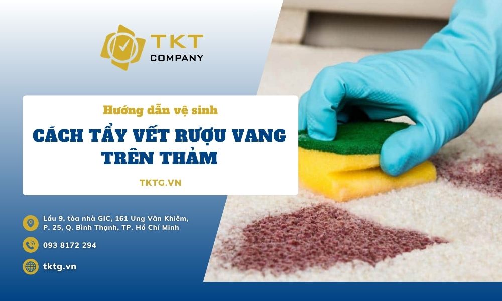 Cách tẩy vết rượu vang trên thảm