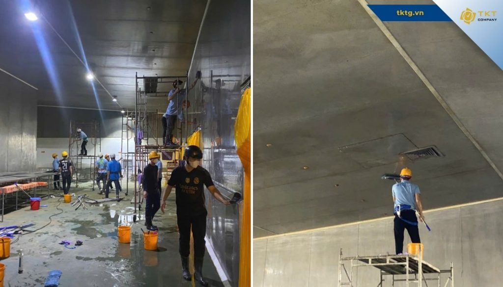 Dịch vụ vệ sinh công nghiệp Phường Nhiêu Lộc của TKT Company cho công trình sau xây dựng