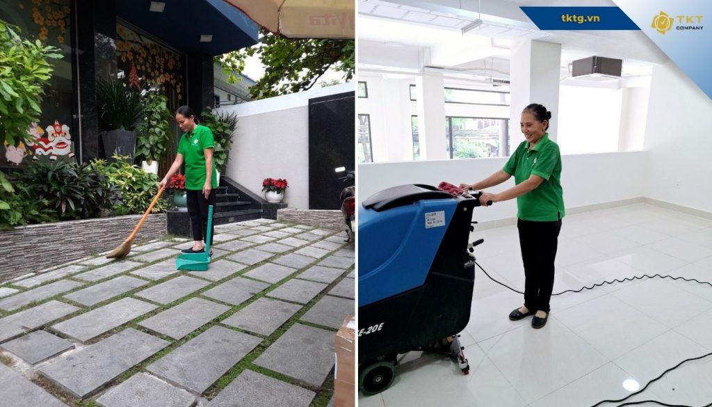 TKT Company cung cấp tạp vụ dọn vệ sinh theo giờ linh hoạt