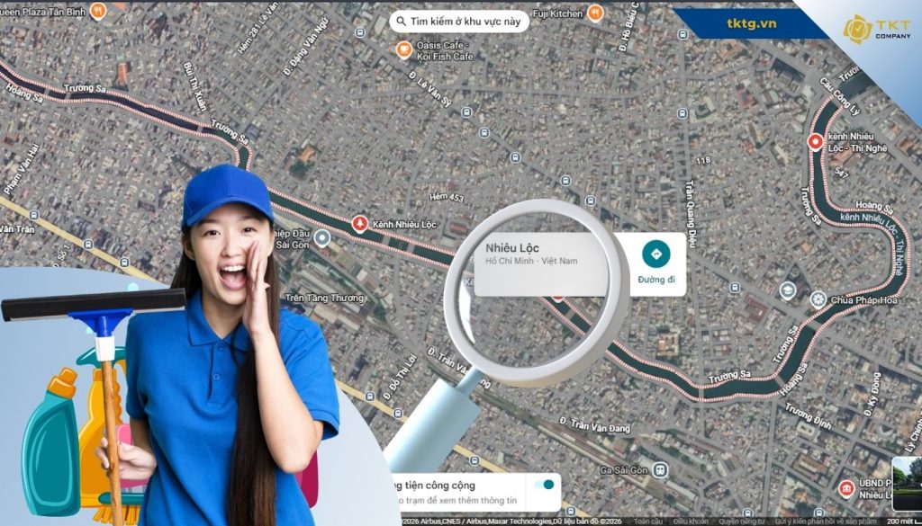 TKT Company phân bổ dịch vụ trên tất cả các tuyến đường, khu vực Phường Nhiêu Lộc