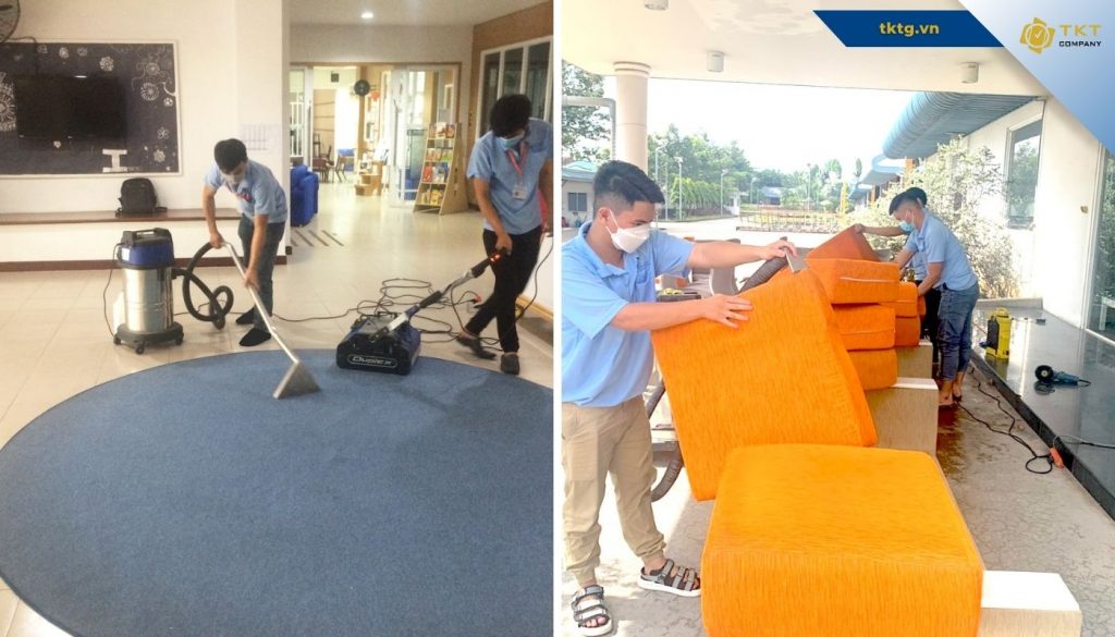 Dịch vụ dọn dẹp nhà ở quận 2 giặt sofa, thảm trải sàn...