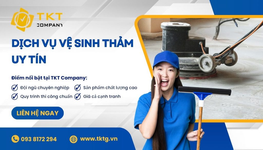Đặt lịch vệ sinh thảm trải sàn tại TKT Company