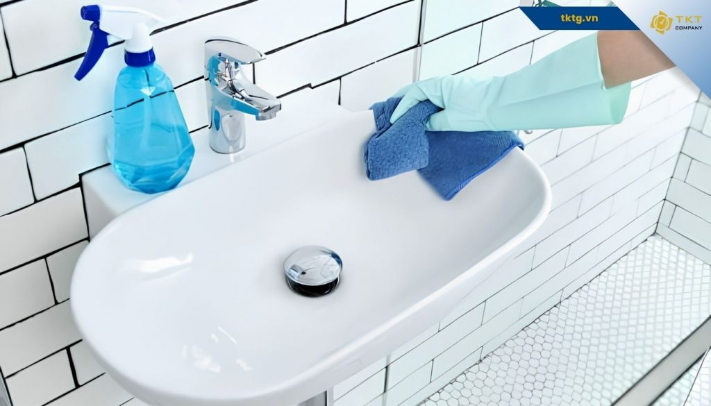 Tẩy bồn rửa mặt bị ố vàng lâu ngày bằng xà phòng