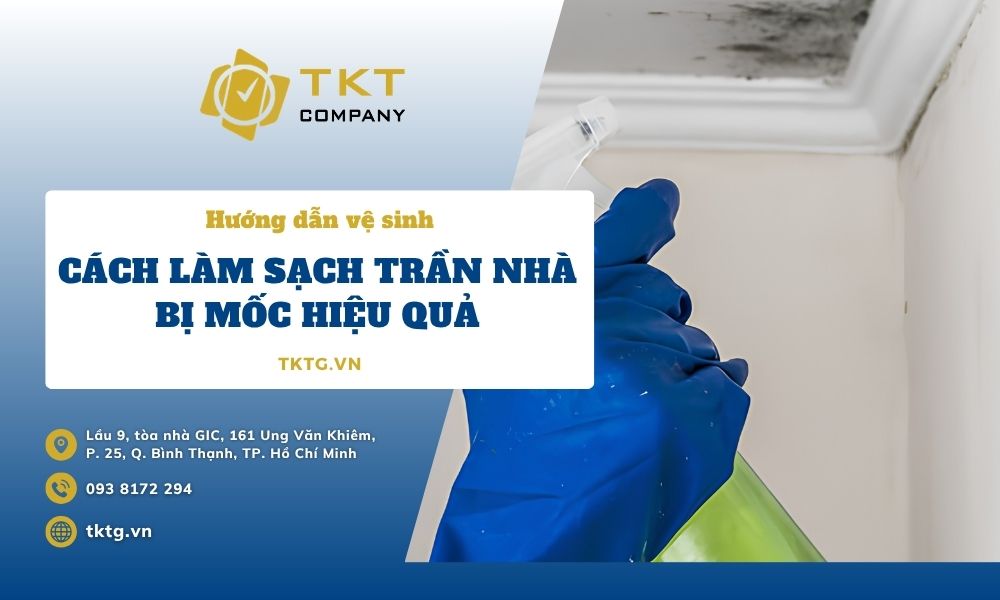 Cách làm sạch trần nhà bị mốc